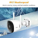 IMOU Smart Security Cam Outdoor Wi-Fi 2MP FHD 1080P Human Detection IPC-F22N - White