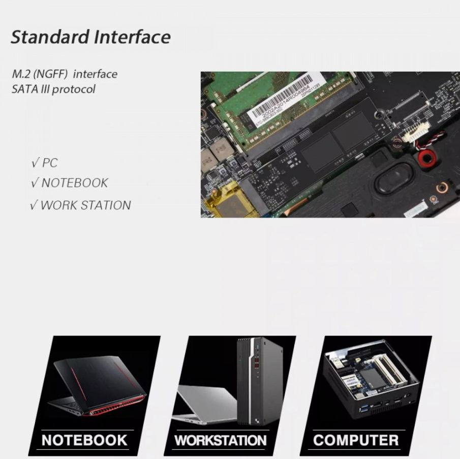 M.2 SSD internal storage disk with a capacity of 256 GB from Hikvision