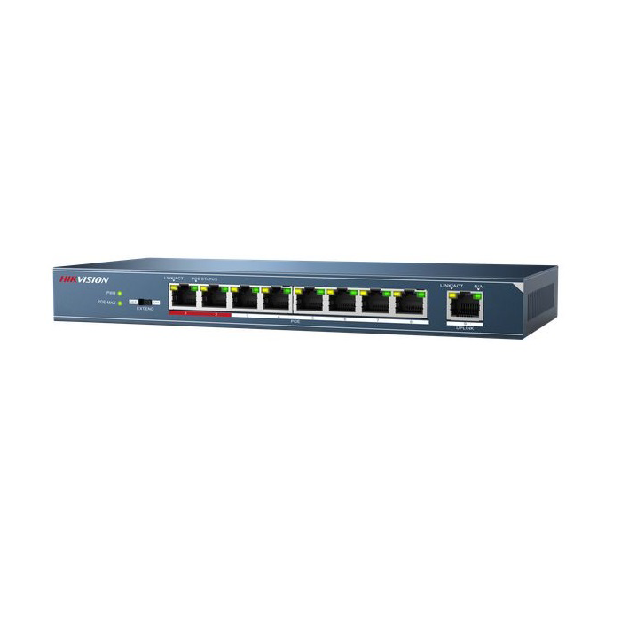 Hikvision 8-Port 100 Mbps Unmanaged PoE Switch