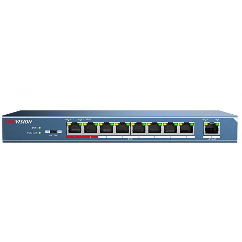 Hikvision 8-Port 100 Mbps Unmanaged PoE Switch