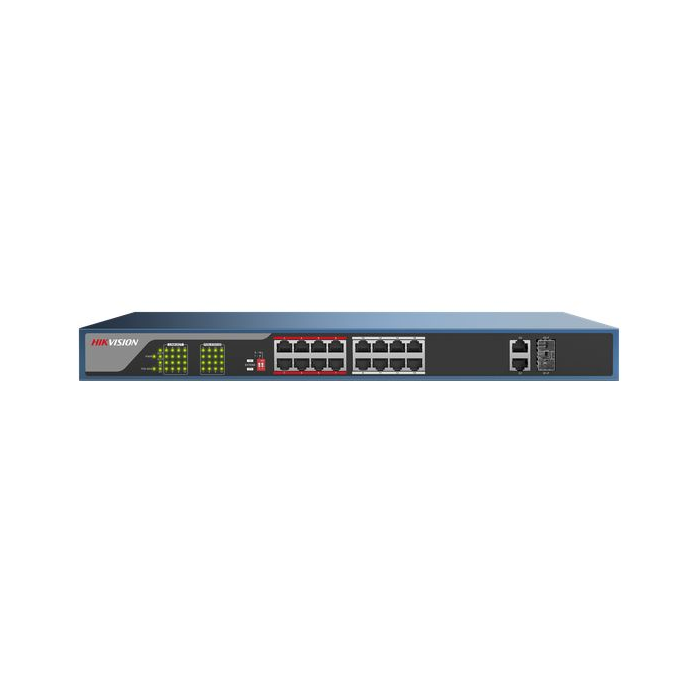 Hikvision 16-Port 100 Mbps Unmanaged PoE Switch