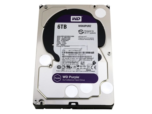 [WD6-0PURZ] Western Digital 6 TB Original Purple Surveillance Hard Disk